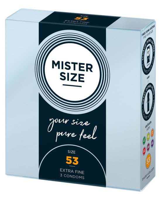 Презервативи - Mister Size 53mm pack of 3 Презервативи - Mister Size 53mm pack of 3