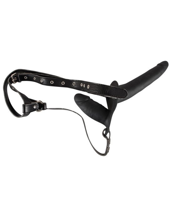 Жіночий страпон - Double Strap On Black Silicone Жіночий страпон - Double Strap On Black Silicone