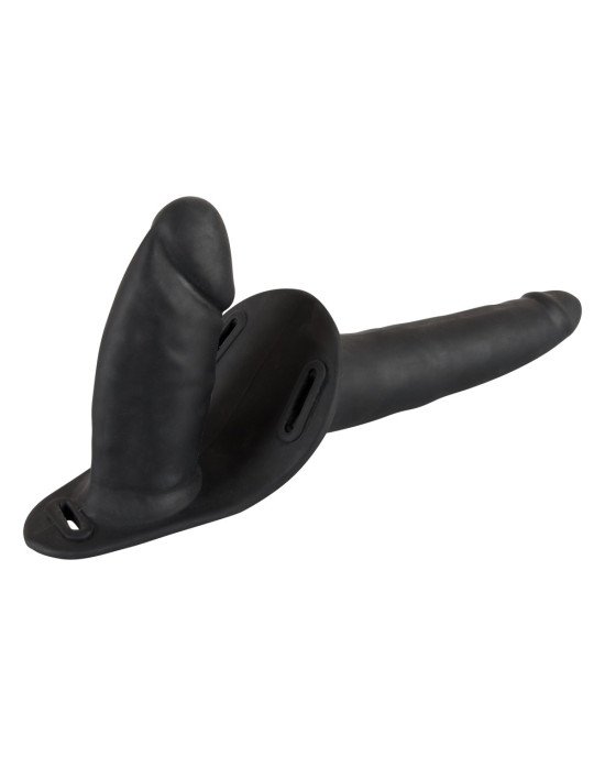 Жіночий страпон - Double Strap On Black Silicone Жіночий страпон - Double Strap On Black Silicone