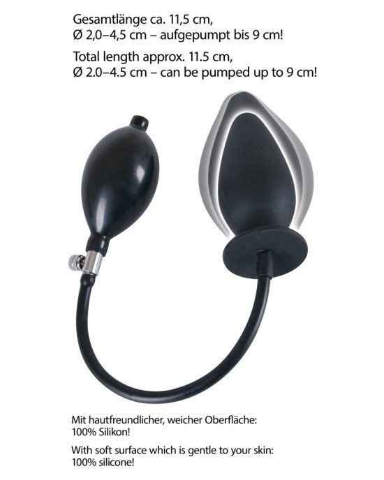 Анальна пробка - True Black Inflatable Anal Plug Анальна пробка - True Black Inflatable Anal Plug