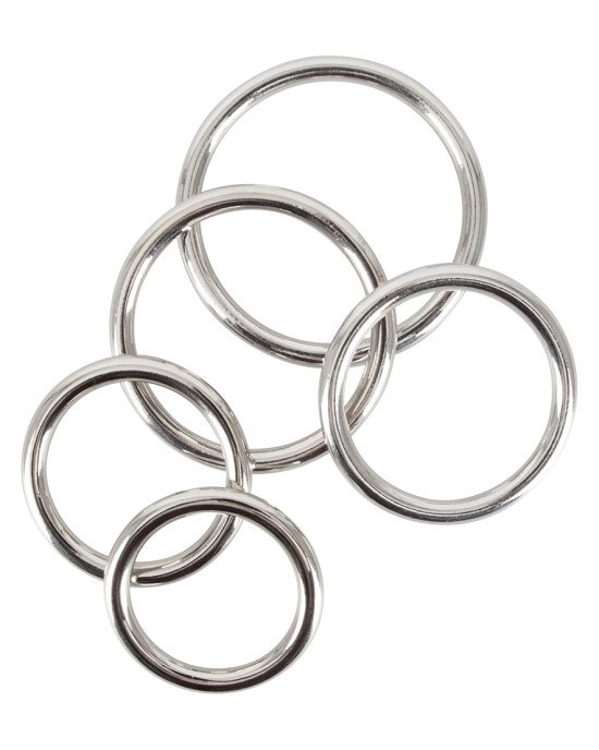 Ерекційні кільця - Bad Kitty Set of 5 Metal Rings Ерекційні кільця - Bad Kitty Set of 5 Metal Rings