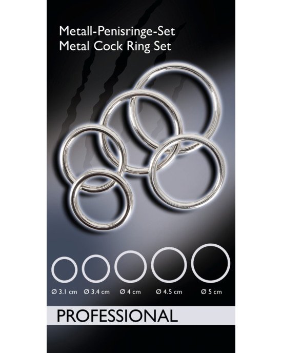 Ерекційні кільця - Bad Kitty Set of 5 Metal Rings Ерекційні кільця - Bad Kitty Set of 5 Metal Rings