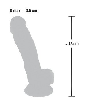 Фалоімітатор з мошонкою - Medical Silicone Dildo, 21 см Фалоімітатор з мошонкою - Medical Silicone Dildo, 21 см