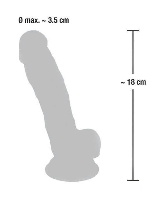Фалоімітатор з мошонкою - Medical Silicone Dildo, 21 см Фалоімітатор з мошонкою - Medical Silicone Dildo, 21 см