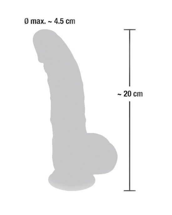 Фалоімітатор з мошонкою - Medical Silicone Dildo, 20 см Фалоімітатор з мошонкою - Medical Silicone Dildo, 20 см