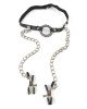 O-Ring Gag with Nipple Clamps O-Ring Gag with Nipple Clamps