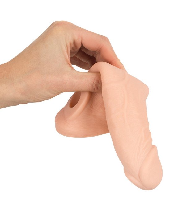 Насадка на член - Nature Skin Penis Sleeve With Extension Насадка на член - Nature Skin Penis Sleeve With Extension