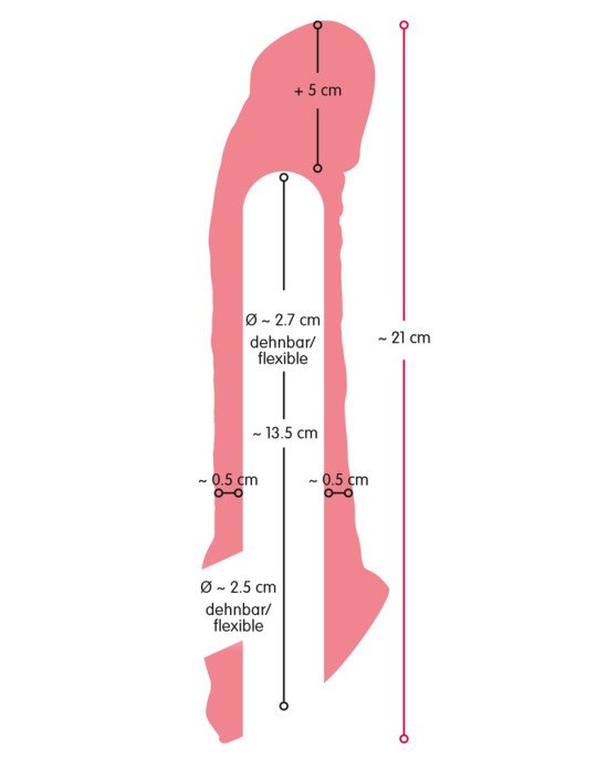 Насадка на член - Nature Skin Penis Sleeve With Extension Насадка на член - Nature Skin Penis Sleeve With Extension