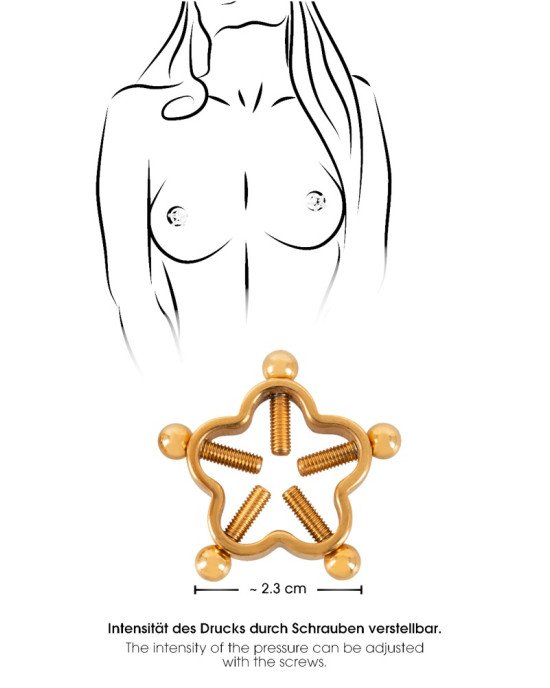 Bad Kitty Nipple Jewellery Gold Bad Kitty Nipple Jewellery Gold
