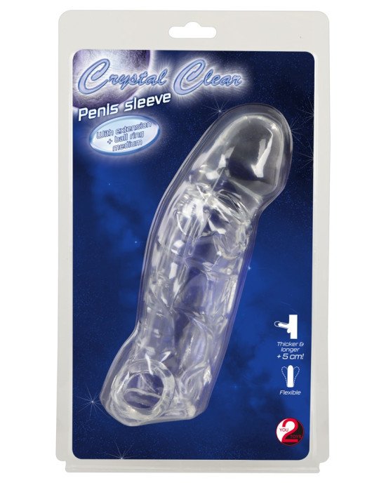 Crystal Clear Penis Sleeve wit Crystal Clear Penis Sleeve wit