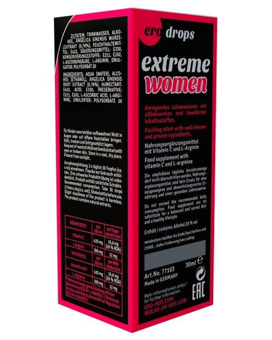 Збуджуючі краплі для жінок - Ero Spanish Fly Strong Extreme Woman, 30 мл Збуджуючі краплі для жінок - Ero Spanish Fly Strong Extreme Woman, 30 мл