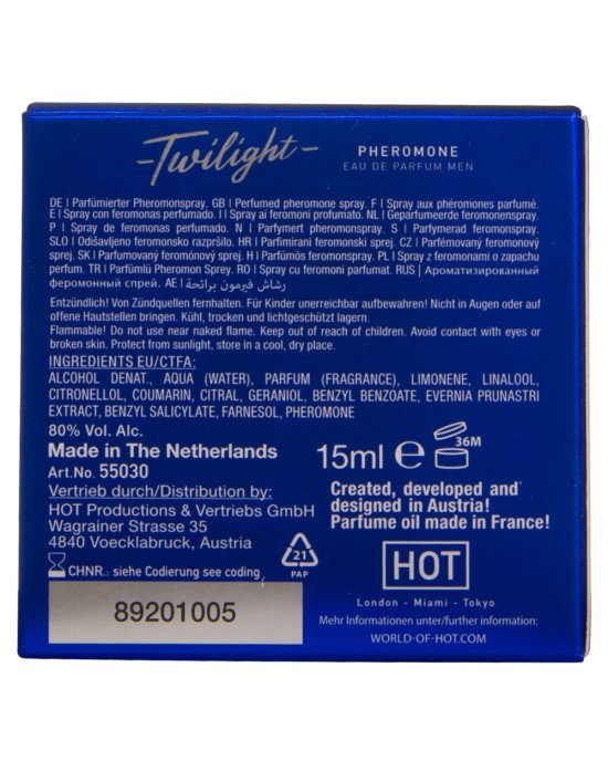 Чоловічі парфуми з феромонами - HOT Twilight Pheromon Men, 15 мл Чоловічі парфуми з феромонами - HOT Twilight Pheromon Men, 15 мл