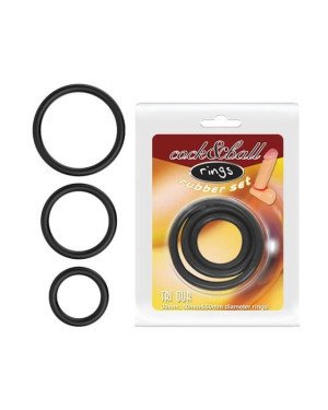 Набір ерекційних кілець - Cock & Ball Rings Rubber Set