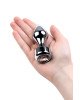 Анальна пробка Metal By Toyfa, метал, срібляста, з кристалом кольору алмаз, 9,5 см, ø 3,5 см, 130 г Анальна пробка Metal By Toyfa, метал, срібляста, з кристалом кольору алмаз, 9,5 см, ø 3,5 см, 130 г
