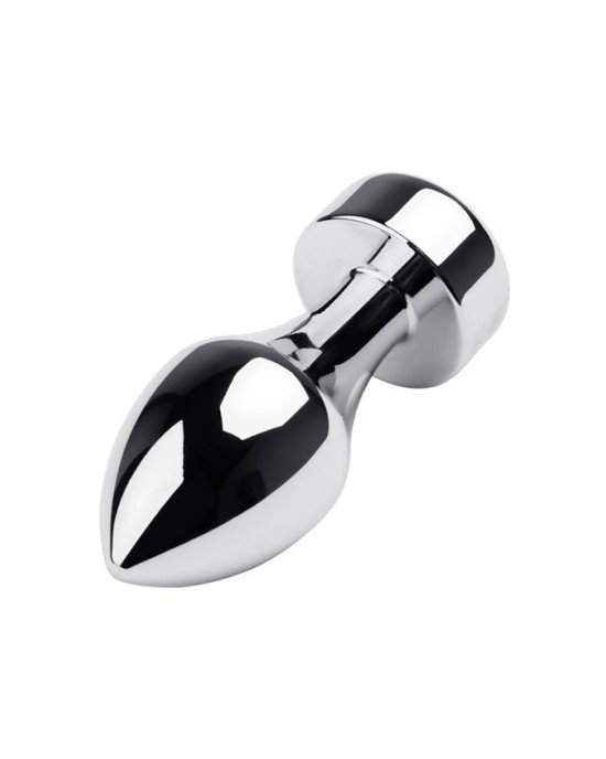Анальна пробка Metal By Toyfa, метал, срібляста, з кристалом кольору рубін, 9,5 см, ø 3,5 см, 130 г Анальна пробка Metal By Toyfa, метал, срібляста, з кристалом кольору рубін, 9,5 см, ø 3,5 см, 130 г