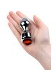 Анальна пробка Metal By Toyfa, метал, срібляста, з кристалом кольору рубін, 9,5 см, ø 3,5 см, 130 г Анальна пробка Metal By Toyfa, метал, срібляста, з кристалом кольору рубін, 9,5 см, ø 3,5 см, 130 г
