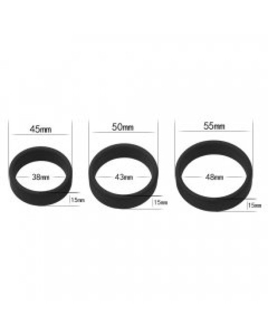 Ерекційні кільця - Power Plus Soft Silicone Pro Ring Black