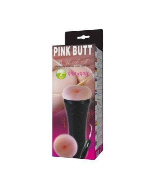 Мастурбатор - Pink Butt Vibrating Masturbator Cup