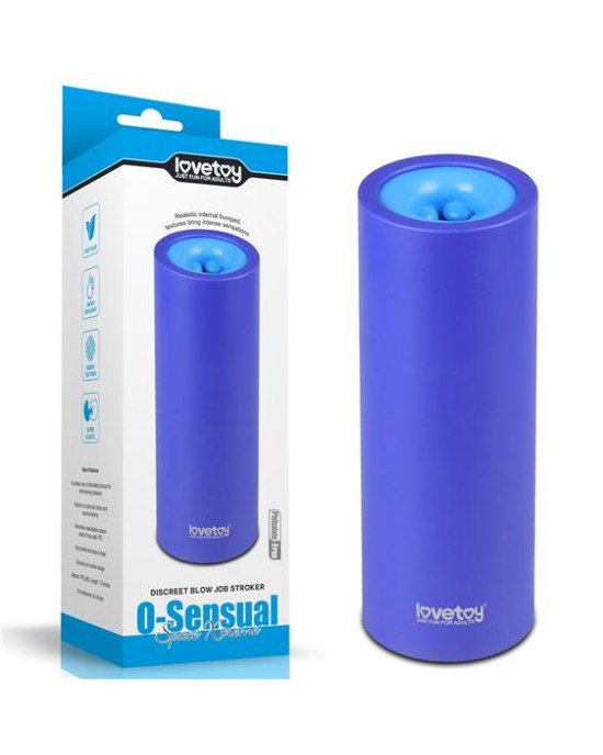 Мастурбатор - O-Sensual Discreet Blow Job Stroker Blue Мастурбатор - O-Sensual Discreet Blow Job Stroker Blue