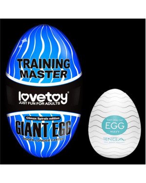 Мастурбатор - Traning Master Giant Egg Masturbator Blue Мастурбатор - Traning Master Giant Egg Masturbator Blue