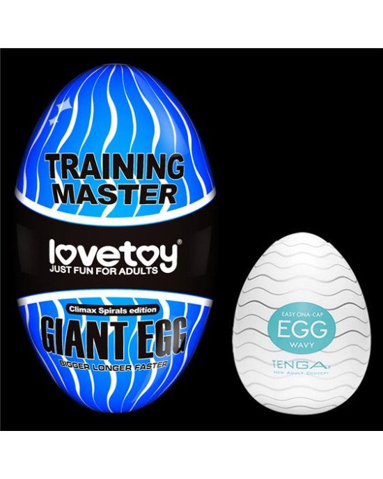Мастурбатор - Traning Master Giant Egg Masturbator Blue Мастурбатор - Traning Master Giant Egg Masturbator Blue