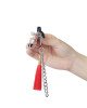 Зажими для сосків та клітора - Bondage Fetish Nipple Clit Tassel Clamp With Chain Red Зажими для сосків та клітора - Bondage Fetish Nipple Clit Tassel Clamp With Chain Red