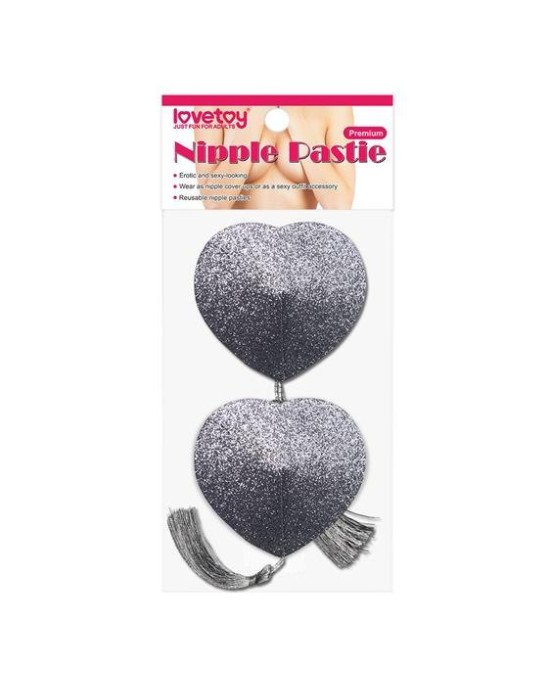 Пестіси - Reusable Glitter Heart Tassel Nipple Pasties Пестіси - Reusable Glitter Heart Tassel Nipple Pasties
