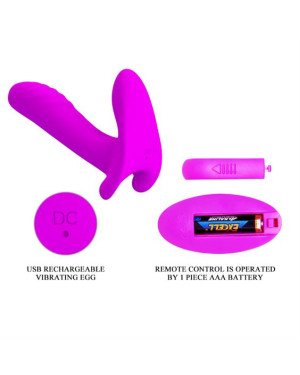 Вібратор - Pretty Love Remote Control Massager Purple