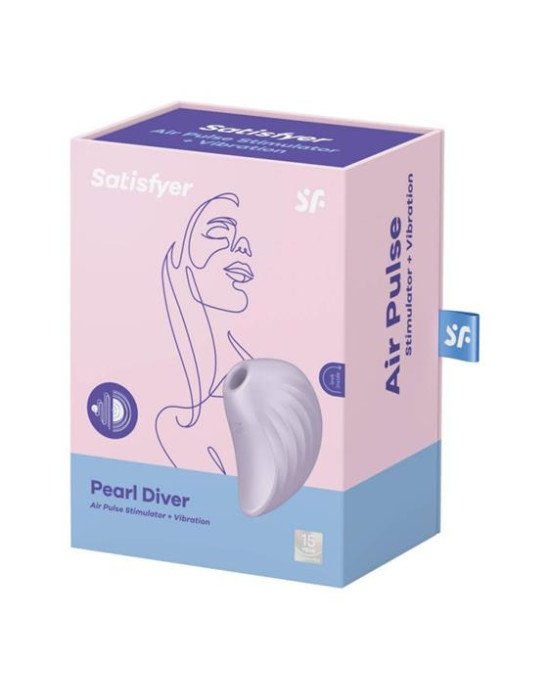 Вакуумний кліторальний вібратор - Satisfyer Pearl Diver Violet