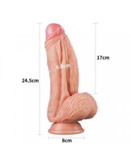 Фалоімітатор - Dual-Layered Silicone Cock 10 Фалоімітатор - Dual-Layered Silicone Cock 10