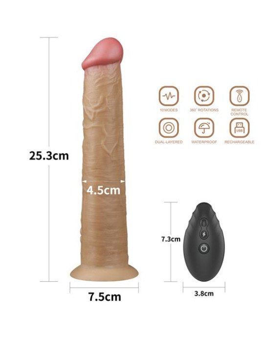 Вібратор - Dual-Layered Silicone Rotator 10 Вібратор - Dual-Layered Silicone Rotator 10