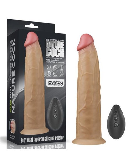 Вібратор - Dual-Layered Silicone Rotator 9 Вібратор - Dual-Layered Silicone Rotator 9