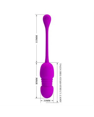 Віброяйце - Pretty Love Callieri Thrusting Vibrating Egg Purple Віброяйце - Pretty Love Callieri Thrusting Vibrating Egg Purple