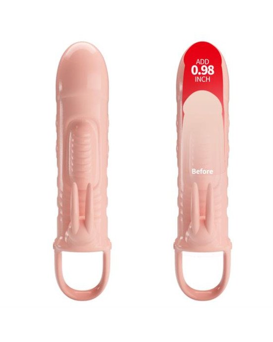 Насадка на член - Pretty Love Sloane Vibrating Penis Sleeve Flesh