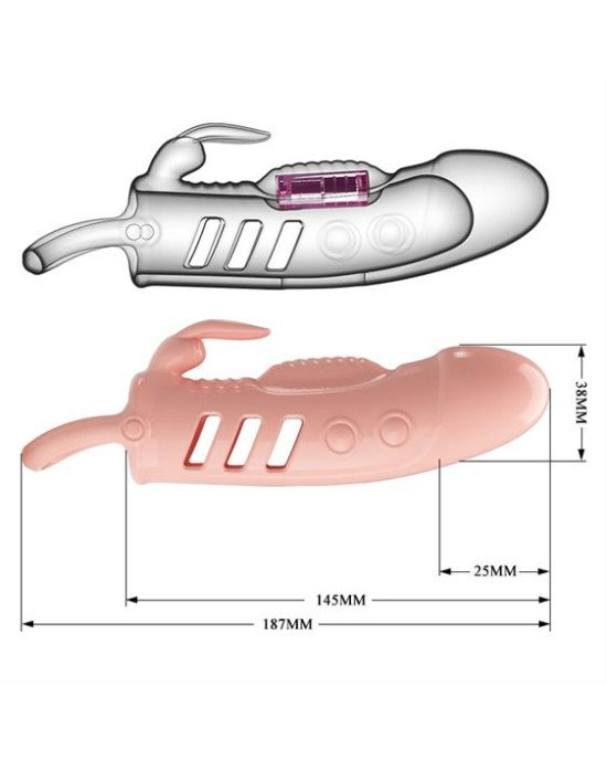 Насадка на член - Pretty Love Sloane Vibrating Penis Sleeve Flesh