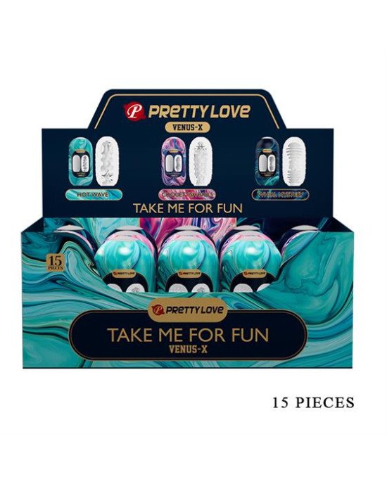 Набір мастурбаторів - Pretty Love Venus-X Egg Set (15 шт. в наборі) Набір мастурбаторів - Pretty Love Venus-X Egg Set (15 шт. в наборі)