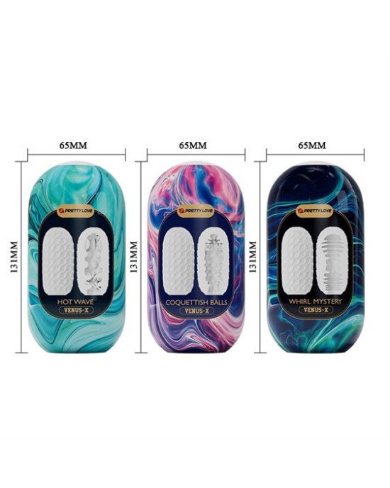 Набір мастурбаторів - Pretty Love Venus-X Egg Set (15 шт. в наборі) Набір мастурбаторів - Pretty Love Venus-X Egg Set (15 шт. в наборі)