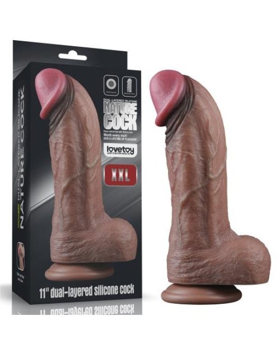 Фалоімітатор - Dual-Layered Silicone Cock 11 Фалоімітатор - Dual-Layered Silicone Cock 11