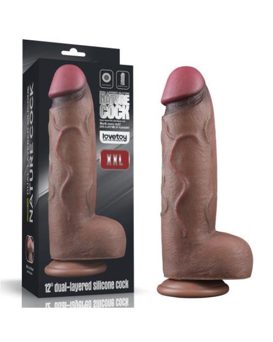 Фалоімітатор - Dual-Layered Silicone Cock XXL 12 Фалоімітатор - Dual-Layered Silicone Cock XXL 12