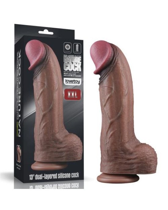 Фалоімітатор - Dual-Layered Silicone Cock 13 Фалоімітатор - Dual-Layered Silicone Cock 13