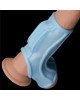 Насадка на член - Vibrating Ridge Knights Ring With Scrotum Sleeve Blue Насадка на член - Vibrating Ridge Knights Ring With Scrotum Sleeve Blue