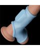 Насадка на член - Vibrating Silk Knights Ring With Scrotum Sleeve Blue Насадка на член - Vibrating Silk Knights Ring With Scrotum Sleeve Blue