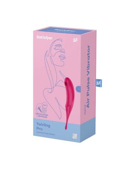 Вакуумний кліторальний вібратор - Satisfyer Twirling Pro Red