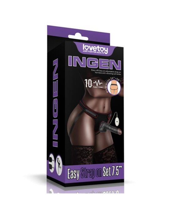 Страпон - Ingen Vibrating Easy Strap-On Set 7.5 Страпон - Ingen Vibrating Easy Strap-On Set 7.5