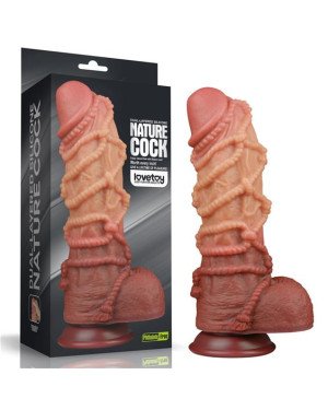 Фалоімітатор - Dual-Layered Silicone Cock With Rope 10.5