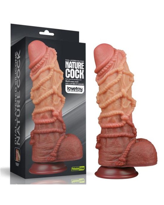 Фалоімітатор - Dual-Layered Silicone Cock With Rope 10.5 Фалоімітатор - Dual-Layered Silicone Cock With Rope 10.5