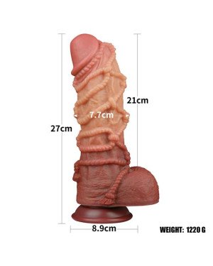 Фалоімітатор - Dual-Layered Silicone Cock With Rope 10.5 Фалоімітатор - Dual-Layered Silicone Cock With Rope 10.5