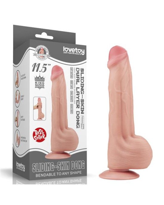 Фалоімітатор - Sliding-Skin Dual Layer Dong 11.5 Фалоімітатор - Sliding-Skin Dual Layer Dong 11.5