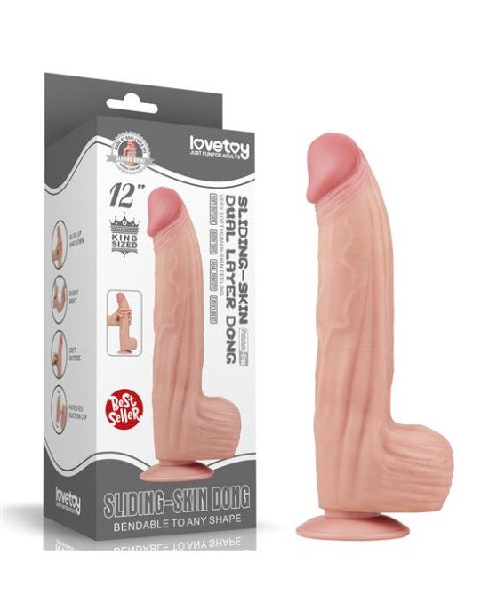 Фалоімітатор - Sliding-Skin Dual Layer Dong 12 Фалоімітатор - Sliding-Skin Dual Layer Dong 12