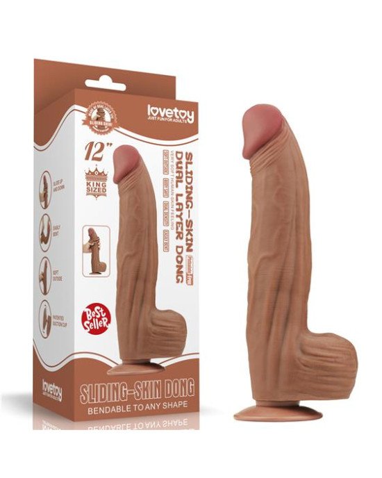 Фалоімітатор - Sliding-Skin Dual Layer Dong 12 Фалоімітатор - Sliding-Skin Dual Layer Dong 12